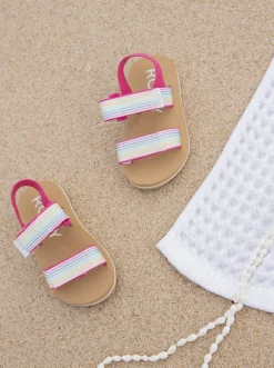 Roxy Schoenen* Cage - Sandalen Voor Toddlers White/Pink/Multi