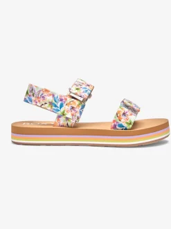Roxy Slippers* Cage - Sandalen Voor Dames White/Fluorescent