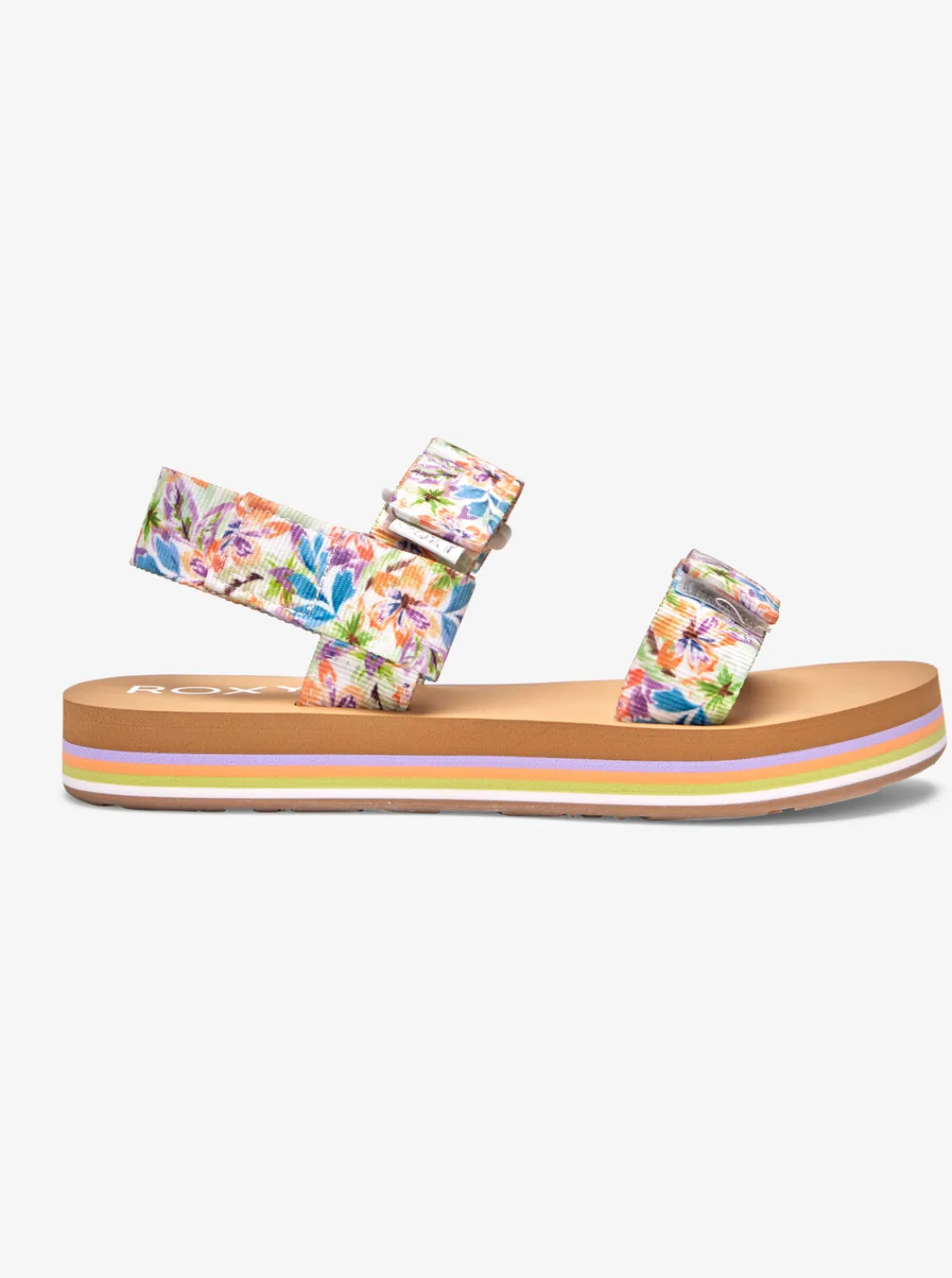 Roxy Slippers* Cage - Sandalen Voor Dames White/Fluorescent