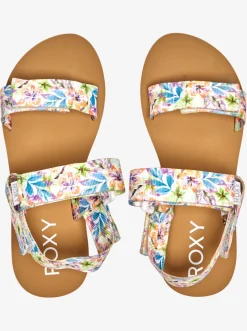 Roxy Slippers* Cage - Sandalen Voor Dames White/Fluorescent