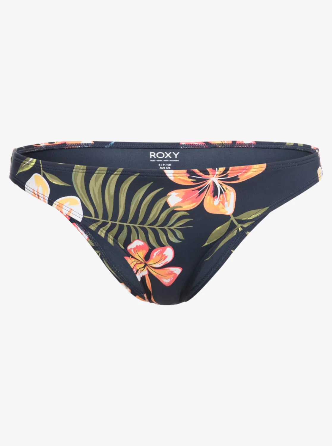 Roxy Bikini Bottoms* Into The Sun - Medium Bikinibroekje Voor Dames Mood Indigo Tropical Depht