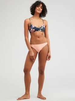 Roxy Bikini Bottoms* Into The Sun - Medium Bikinibroekje Voor Dames Papaya Punch Novelta Stripe H