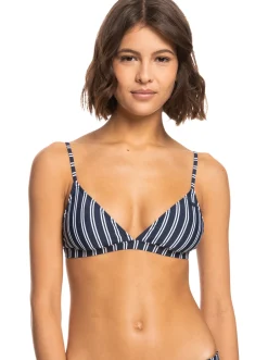 Roxy Bikini Tops* Into The Sun - Tiki Tri Bikinitop Voor Dames Mood Indigo Novela Stripe Vert
