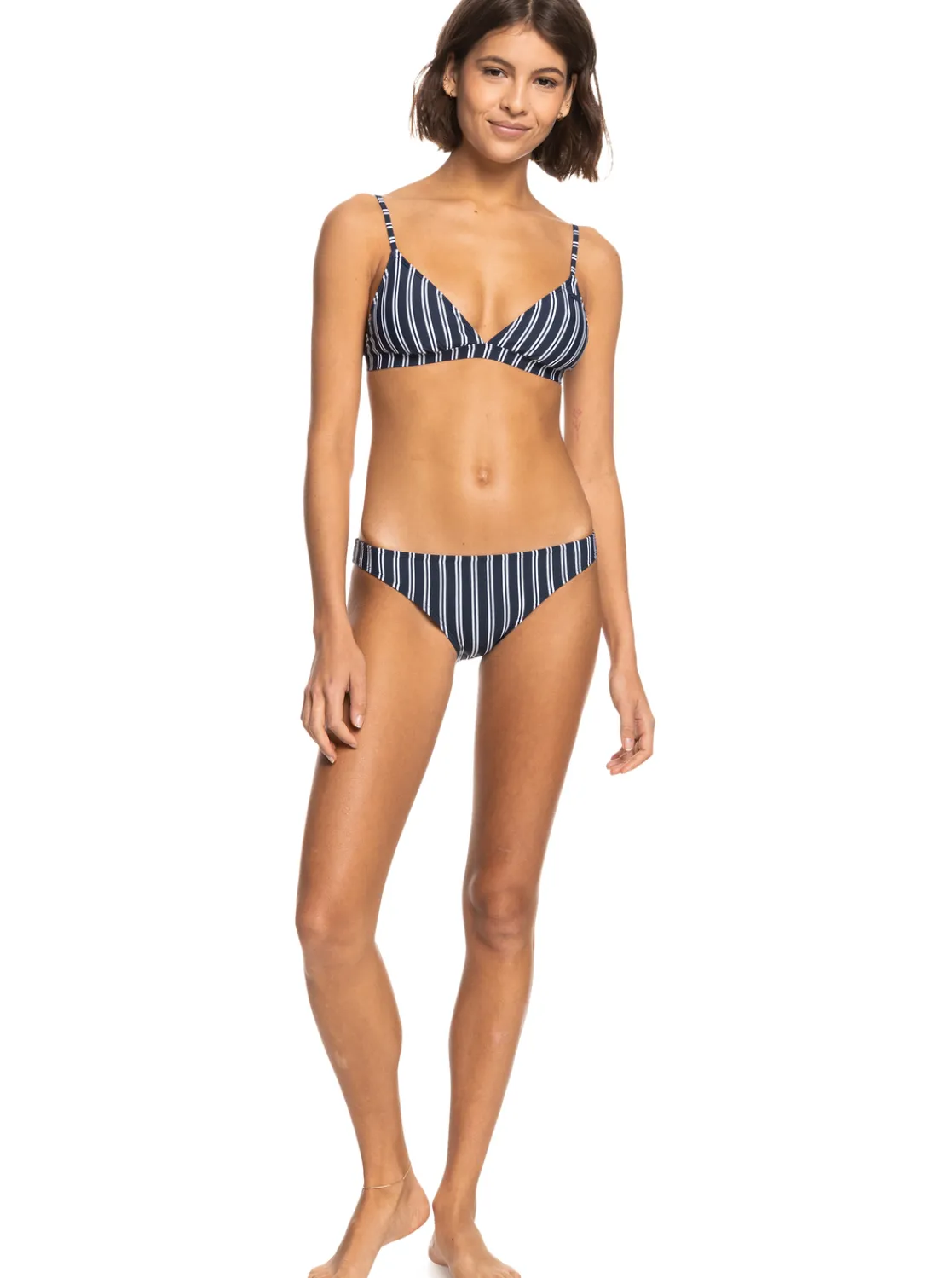 Roxy Bikini Tops* Into The Sun - Tiki Tri Bikinitop Voor Dames Mood Indigo Novela Stripe Vert