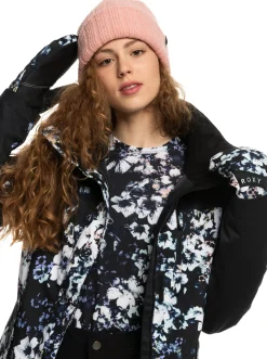 Roxy Handschoenen* Jetty 2022 - Snowboard/Skiwanten Voor Dames True Black Black Flowers