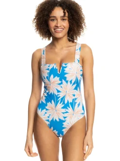 Roxy Monokini'S* Love The Coco - Eendelig Badpak Voor Dames Azure Blue Palm Island