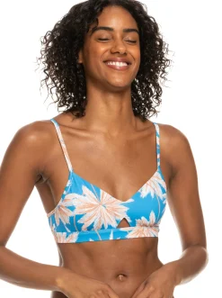 Roxy Bikini Tops* Love The Cross Step - Bralette Bikinitop Voor Dames Azure Blue Palm Island