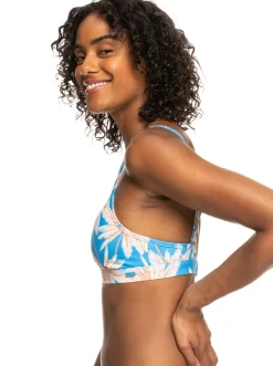 Roxy Bikini Tops* Love The Cross Step - Bralette Bikinitop Voor Dames Azure Blue Palm Island