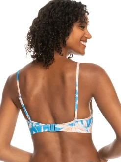 Roxy Bikini Tops* Love The Cross Step - Bralette Bikinitop Voor Dames Azure Blue Palm Island