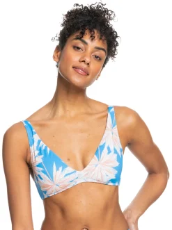Roxy Bikini Tops* Love The Oceana - Langere Tri Bikinitop Voor Dames Azure Blue Palm Island