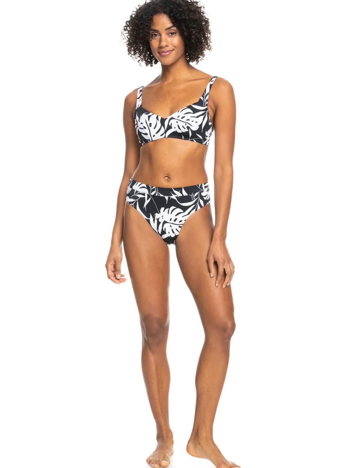 Roxy Bikini Bottoms* Love The Shorey - Bikinibroekje Met Medium Taille Voor Dames Anthracite Surf Trippin Bico S