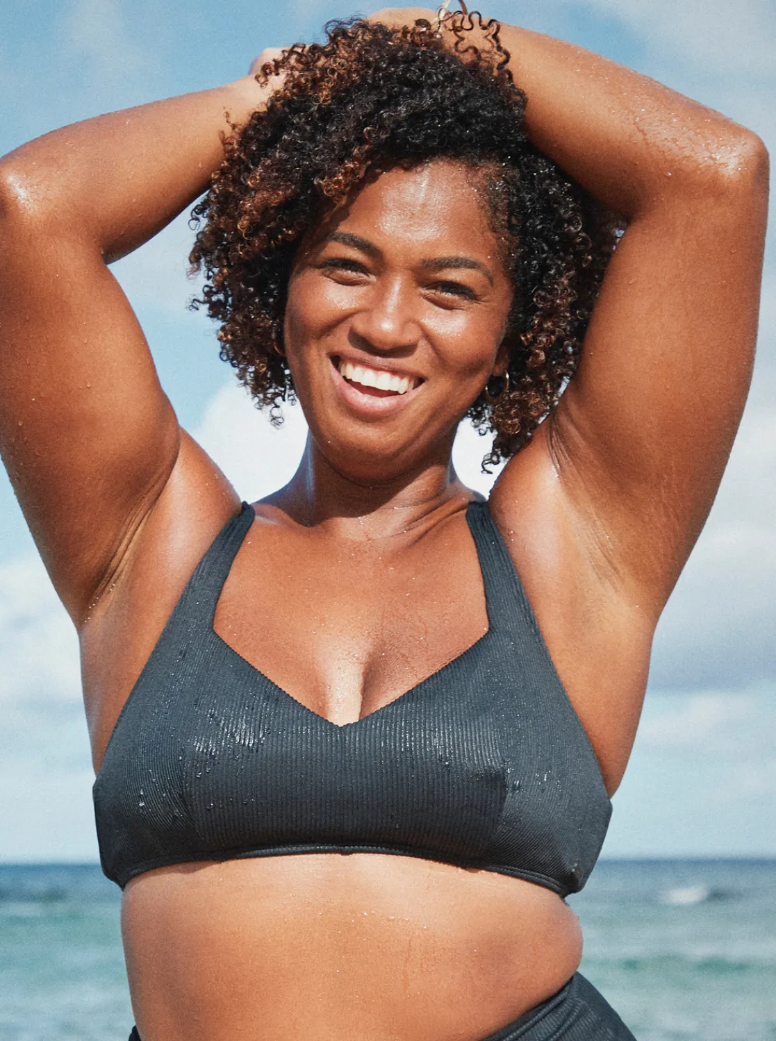 Roxy Bikini Tops* Love The Sun Ray - Bikinitop Cupmaat D Voor Dames Anthracite