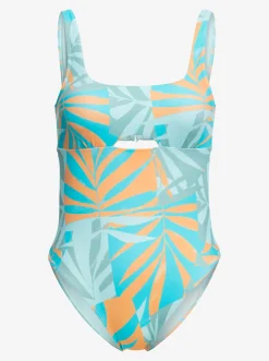 Roxy Monokini'S* Pro The Double Line - Eendelig Badpak Voor Dames Blue Surf All Palmed Out