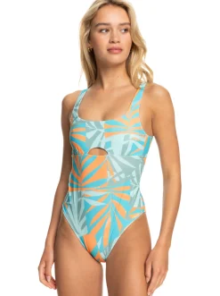 Roxy Monokini'S* Pro The Double Line - Eendelig Badpak Voor Dames Blue Surf All Palmed Out