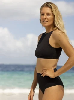 Roxy Bikini Tops* Pro The Pop Up - Crop Bikini Top Voor Dames Anthracite