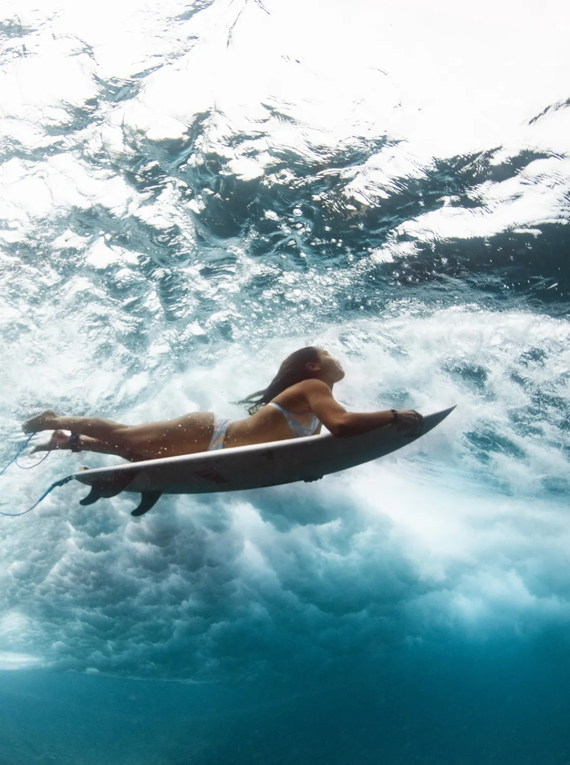 Roxy Bikini Bottoms* Pro The Snap Tur - Cheeky Bikinibroekje Voor Dames Blue Surf All Palmed Out