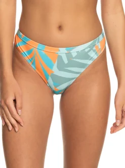 Roxy Bikini Bottoms* Pro The Snap Tur - Cheeky Bikinibroekje Voor Dames Blue Surf All Palmed Out