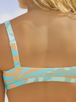 Roxy Bikini Tops* Pro The Tilt Shift - Bikinitop Voor Dames Blue Surf All Palmed Out
