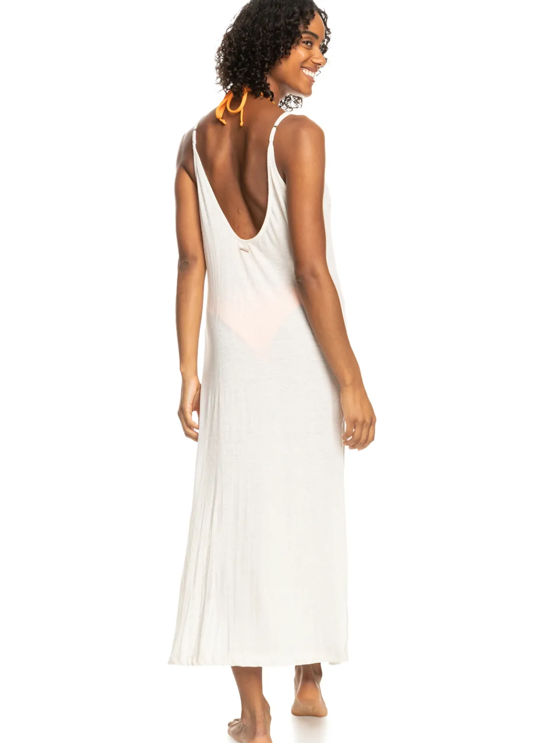 Roxy Badkleding*Salty Love - Jurk Met V-Hals Voor Dames Natural