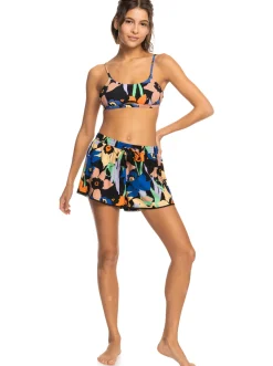 Roxy Badkleding*Salty Tan - Short Voor Dames Anthracite Flower Jammin