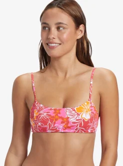 Roxy Bikini Tops*Sea Spray - Bralette Bikini Top For Women Hilo Hibiscus - Small