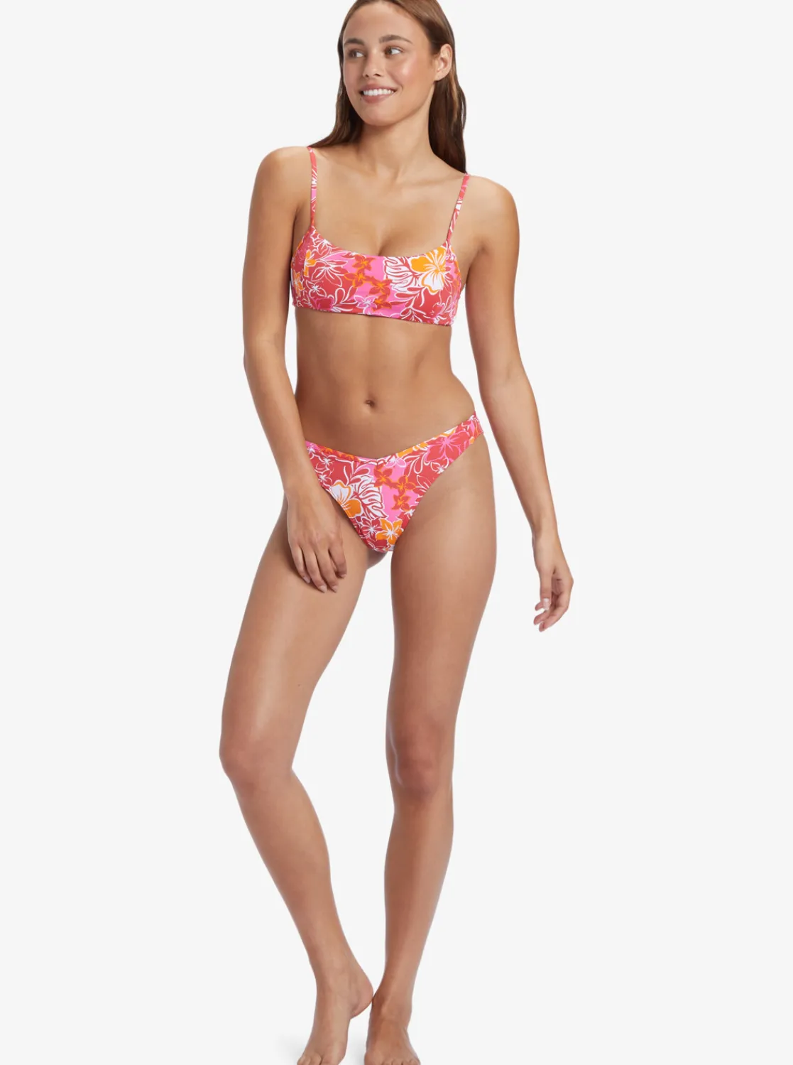 Roxy Bikini Bottoms*Sea Spray - Cheeky Bikini Bottoms For Women Hilo Hibiscus - Small