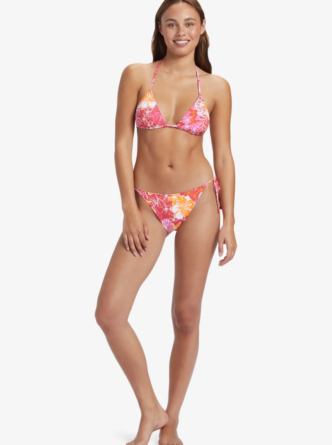 Roxy Bikini Bottoms*Sea Spray - Tie Side Bikini Bottoms For Women Hilo Hibiscus - Small