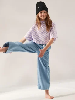 Roxy T-Shirts & Blouses*Set The Mood - Boxy T-Shirt Voor Meisjes 10-16 Purple Rose Flower Box