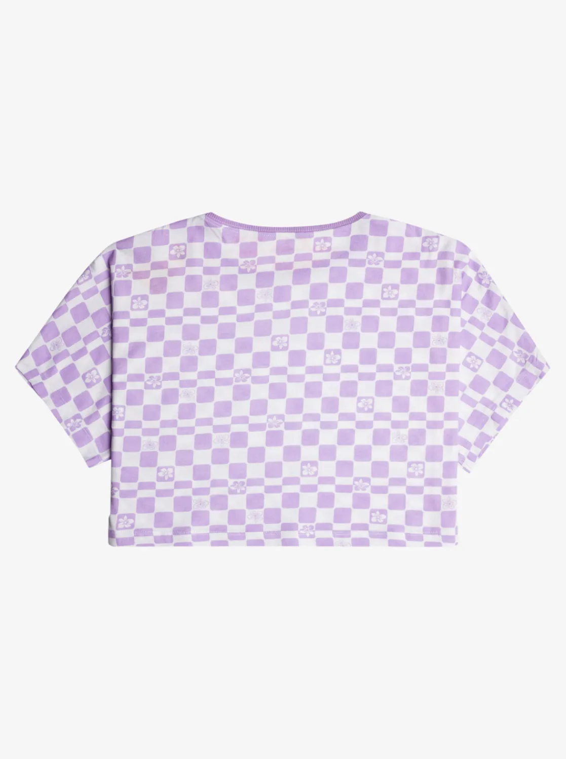 Roxy T-Shirts & Blouses*Set The Mood - Boxy T-Shirt Voor Meisjes 10-16 Purple Rose Flower Box