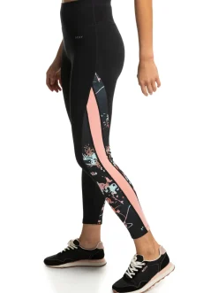 Roxy Broeken & Jeans*Shalala Love - Technische Legging Voor Dames True Black Tropical Cyanotype