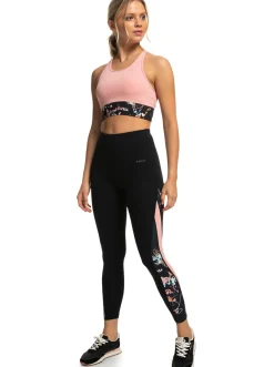 Roxy Broeken & Jeans*Shalala Love - Technische Legging Voor Dames True Black Tropical Cyanotype