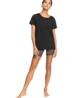 Roxy T-Shirts & Tops*Signature Moves - Technisch T-Shirt Voor Dames Anthracite