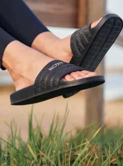 Roxy Slippers*Slippy - Sandalen Voor Dames Black/M Gold