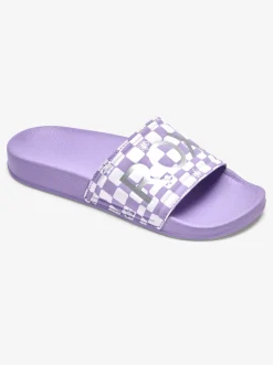 Roxy Schoenen*Slippy - Sandalen Voor Meisjes White/Lavender