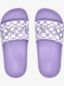 Roxy Schoenen*Slippy - Sandalen Voor Meisjes White/Lavender