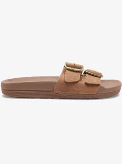Roxy Slippers*Slippy Nina - Sandalen Voor Dames Choco Brown/Gold