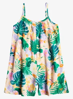 Roxy Jurken*Soulful Blooms - Playsuit Voor Meisjes 2-7 Mint Tropical Trails