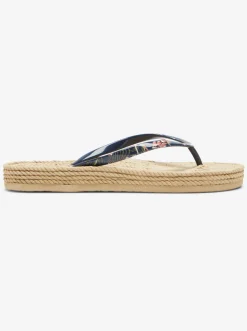 Roxy Slippers*South Beach - Sandalen Voor Dames Dc Navy