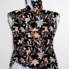 Roxy Badaccessoires*Stay Magical Printed - Handdoek In Ponchomodel Met Capuchon Anthracite Hibiscus Wave Swim