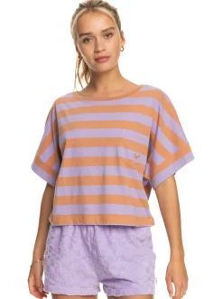 Roxy T-Shirts & Tops*Stripy Sand - T-Shirt Voor Dames Cork Sunray Stripe Stripe