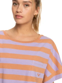 Roxy T-Shirts & Tops*Stripy Sand - T-Shirt Voor Dames Cork Sunray Stripe Stripe