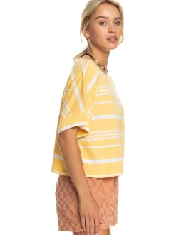 Roxy T-Shirts & Tops*Stripy Sand - T-Shirt Voor Dames Flax Seaview Stripe Horizontal