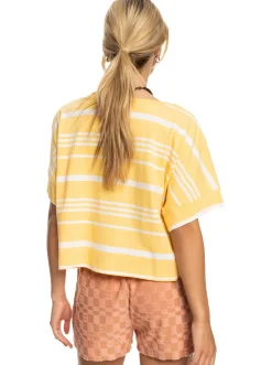 Roxy T-Shirts & Tops*Stripy Sand - T-Shirt Voor Dames Flax Seaview Stripe Horizontal