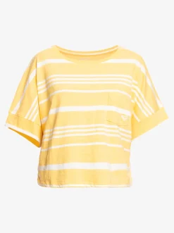 Roxy T-Shirts & Tops*Stripy Sand - T-Shirt Voor Dames Flax Seaview Stripe Horizontal