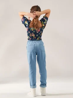 Roxy T-Shirts & Blouses*Sunday Night Sessions - Top Met Pofmouwen Voor Meisjes 4-16 Mood Indigo Alma Apparel