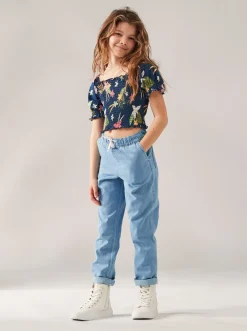 Roxy T-Shirts & Blouses*Sunday Night Sessions - Top Met Pofmouwen Voor Meisjes 4-16 Mood Indigo Alma Apparel