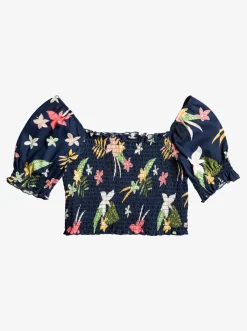 Roxy T-Shirts & Blouses*Sunday Night Sessions - Top Met Pofmouwen Voor Meisjes 4-16 Mood Indigo Alma Apparel