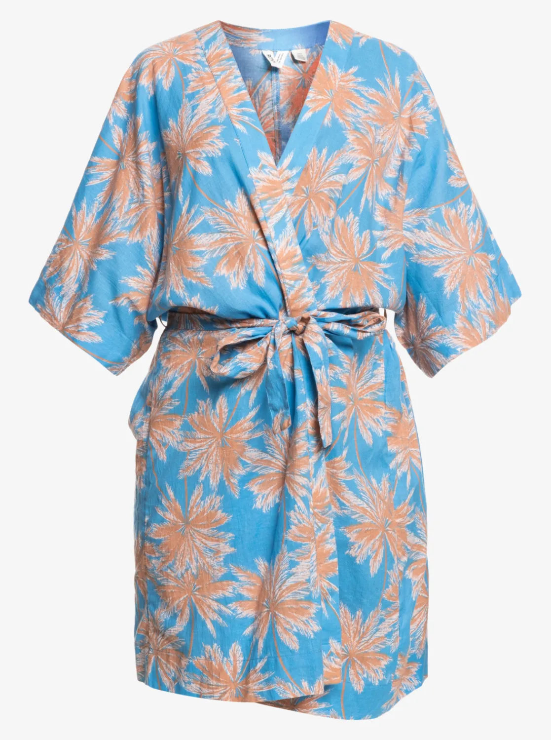 Roxy Badkleding*Sunny Moments - Bedekkende Kimono Voor Dames Azure Blue Palm Island