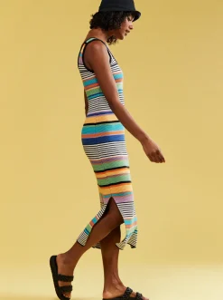 Roxy Jurken*Sunshine Bouquet - Halflange Jurk Met Bandjes Voor Dames Anthracite Good Vibration