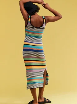 Roxy Jurken*Sunshine Bouquet - Halflange Jurk Met Bandjes Voor Dames Anthracite Good Vibration